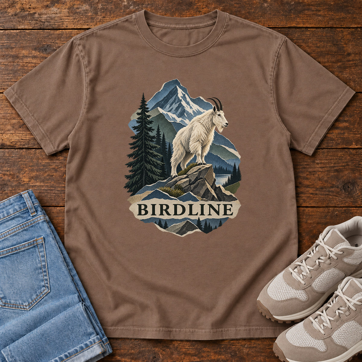 Mountain Goat T-Shirt in Espresso