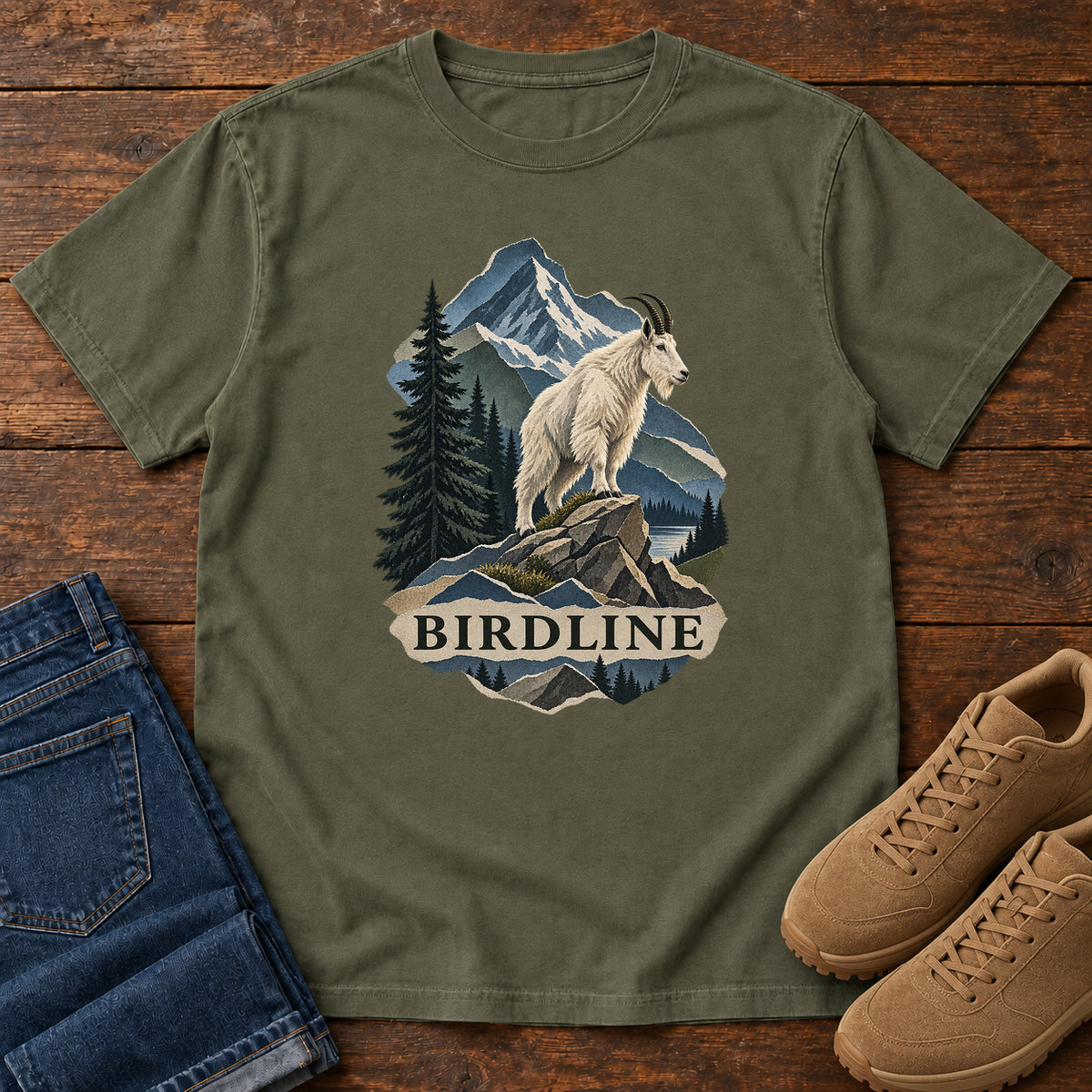 Mountain Goat T-Shirt in Sage