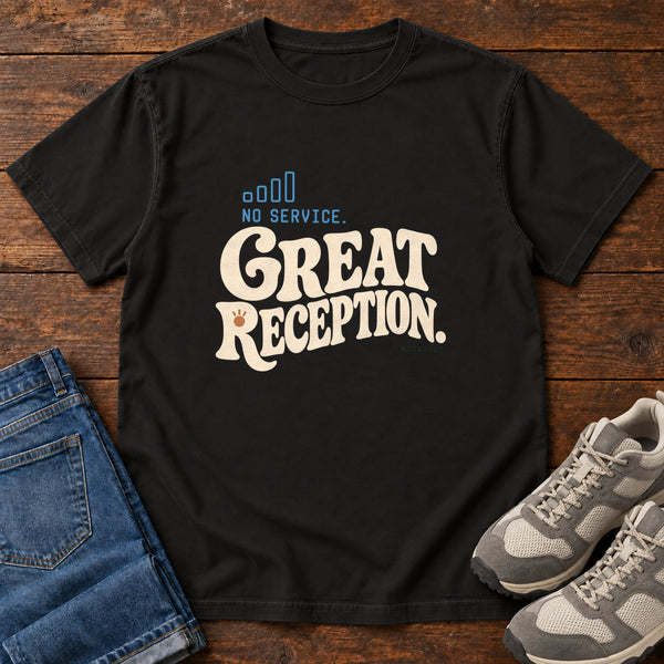 No Service. Great Reception. T-Shirt, alternate view