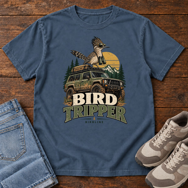 Bird Tripper T-Shirt in Midnight, front view