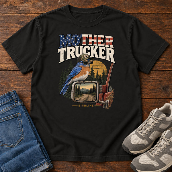 Mother Trucker Side Mirror T-Shirt, alternate view