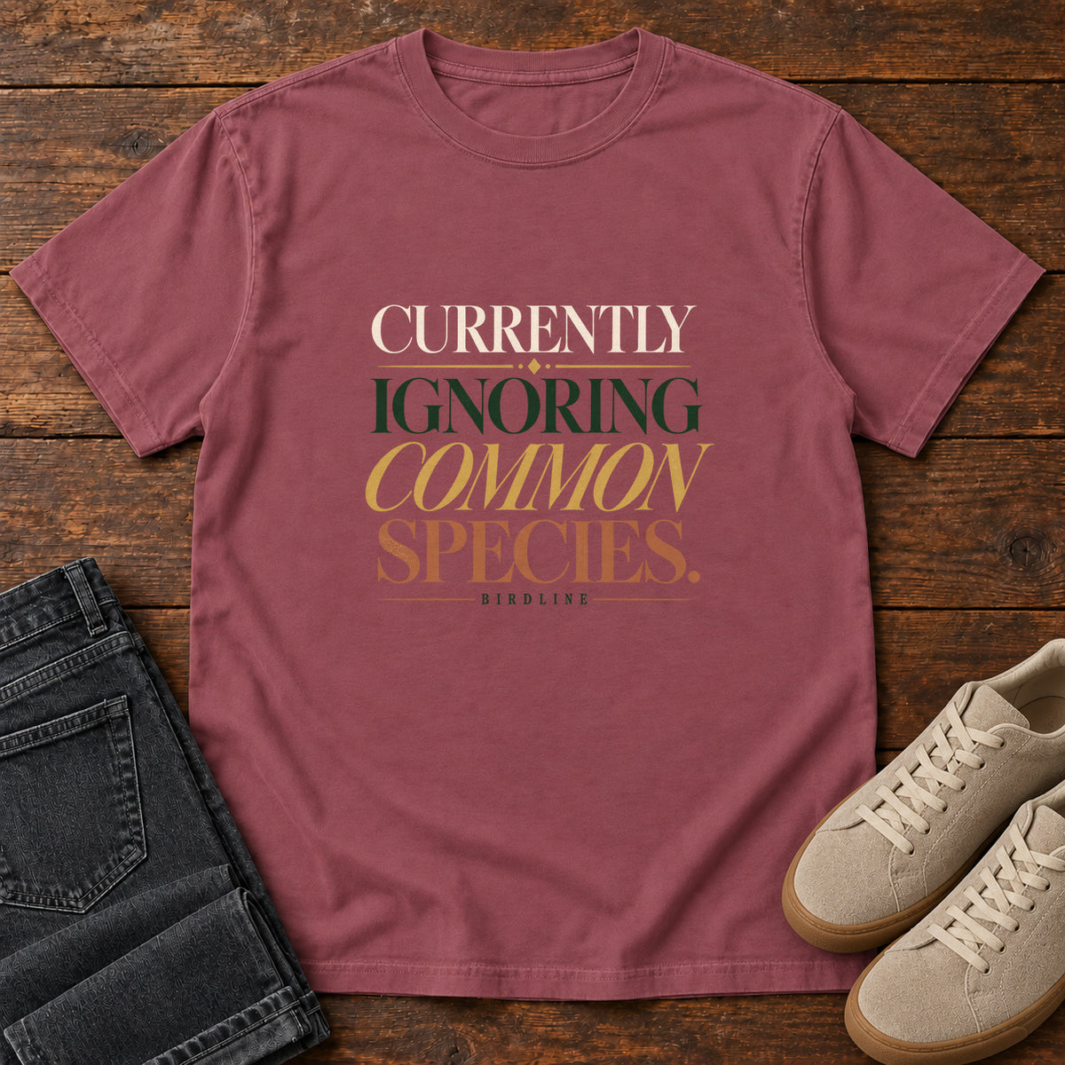 Currently Ignoring Common Species T-Shirt in Brick