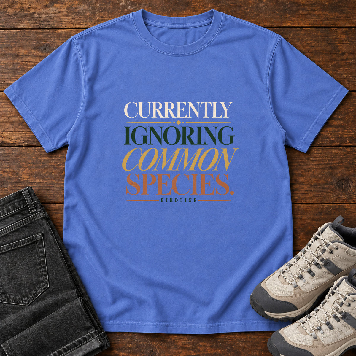Currently Ignoring Common Species T-Shirt in Mystic Blue