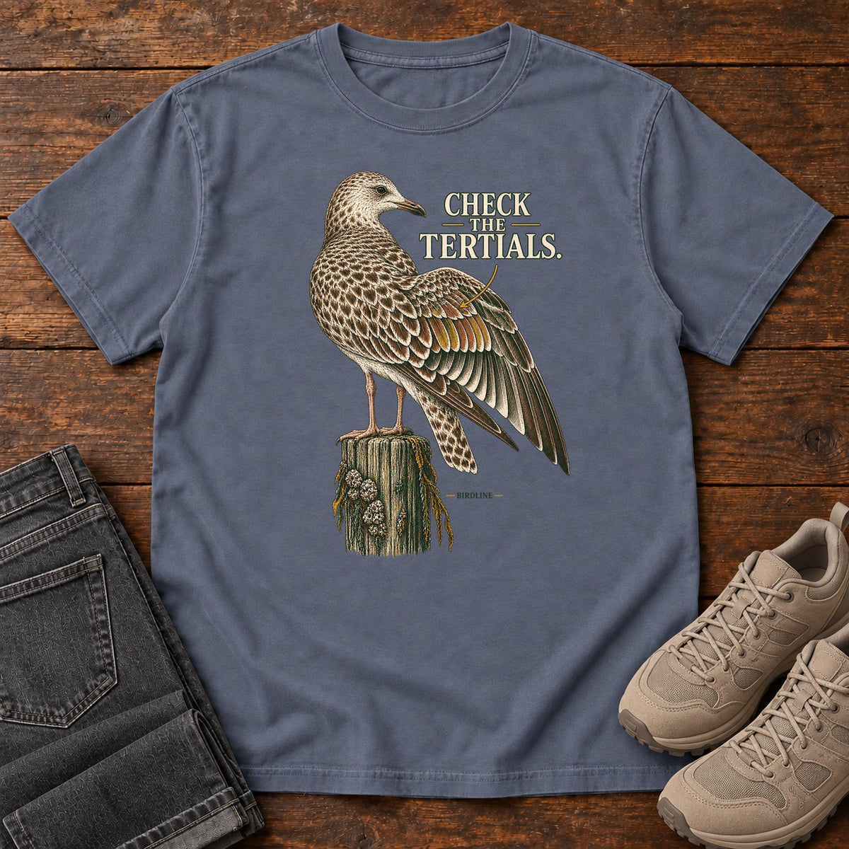 Check the Tertials Gull T-Shirt in Denim