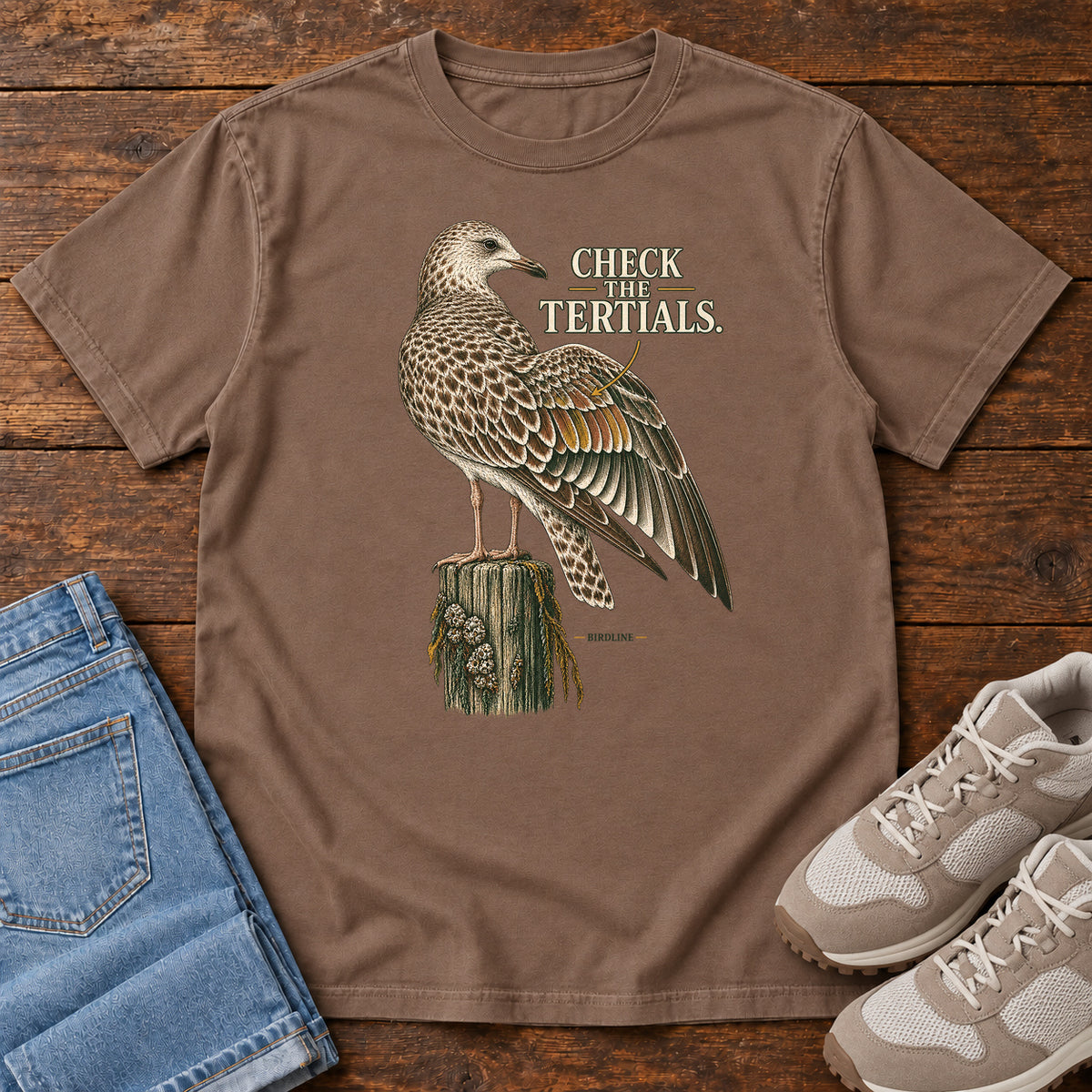 Check the Tertials Gull T-Shirt in Espresso