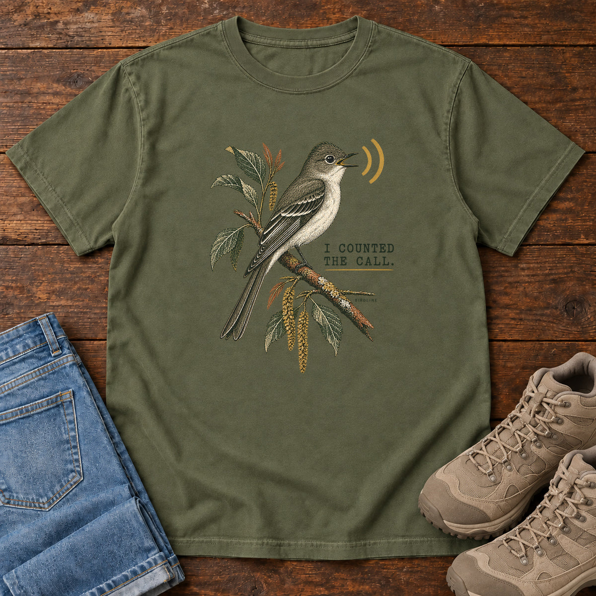 I Counted the Call Songbird T-Shirt – Perched in Hemp