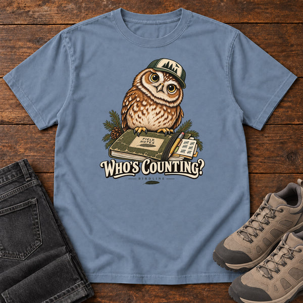 Who's Counting? T-Shirt in Blue Jean, front view