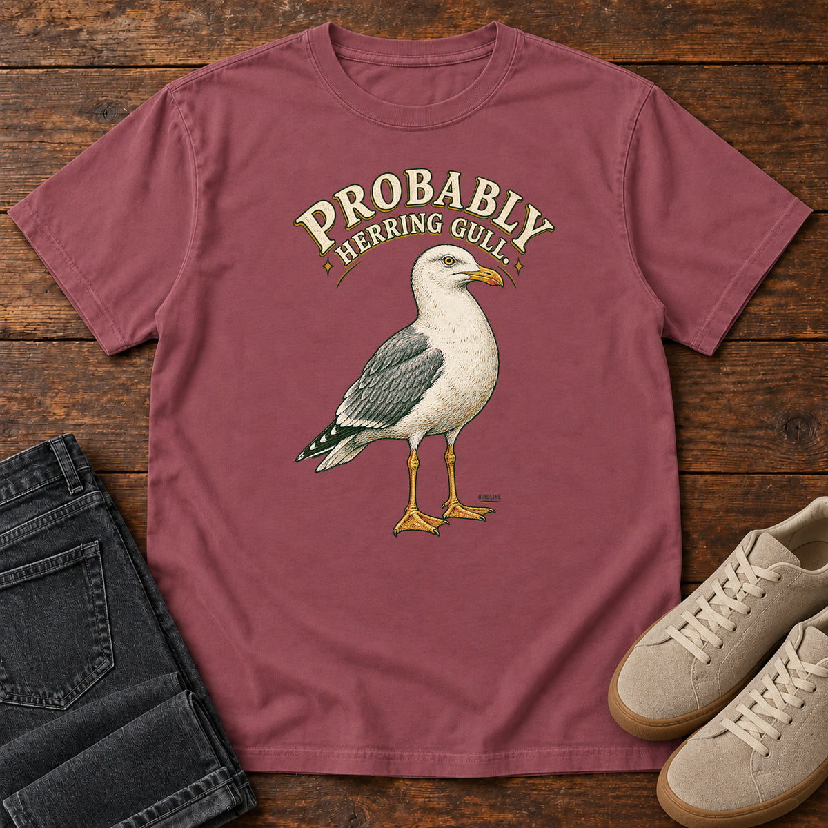 Probably Herring Gull T-Shirt – Portrait in Brick