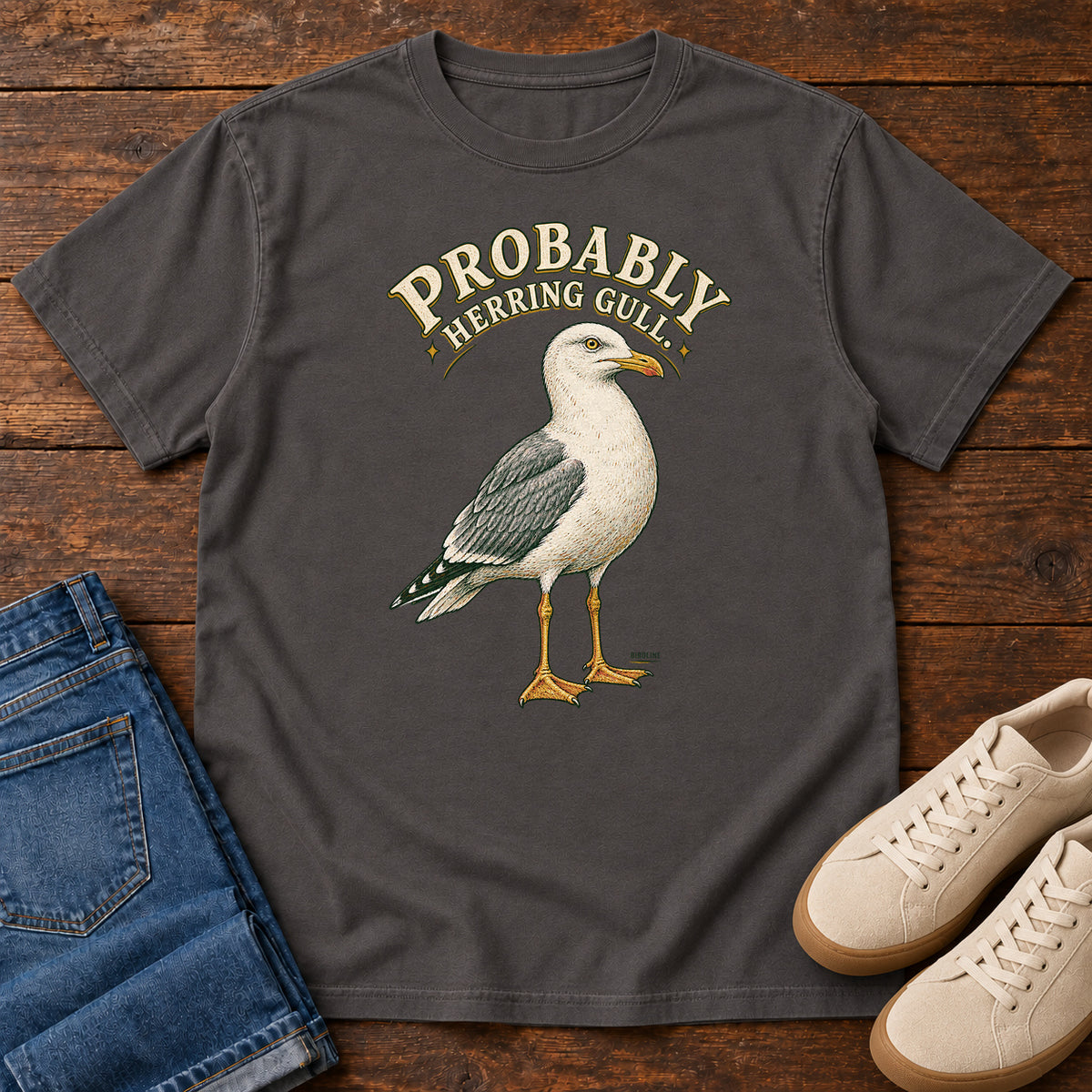 Probably Herring Gull T-Shirt – Portrait in Graphite