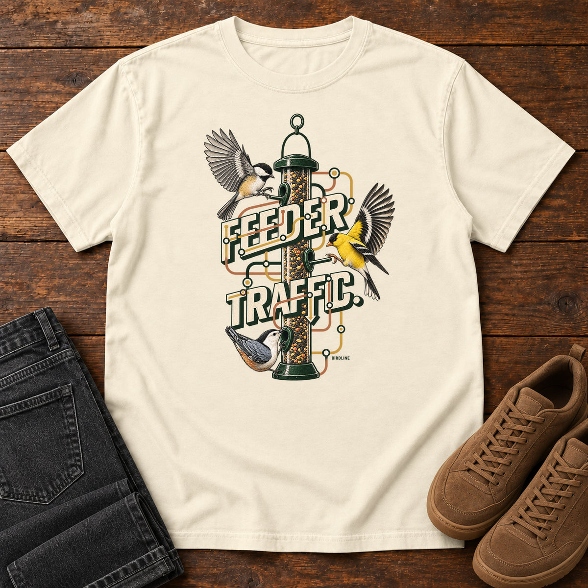 Feeder Traffic T-Shirt in Ivory