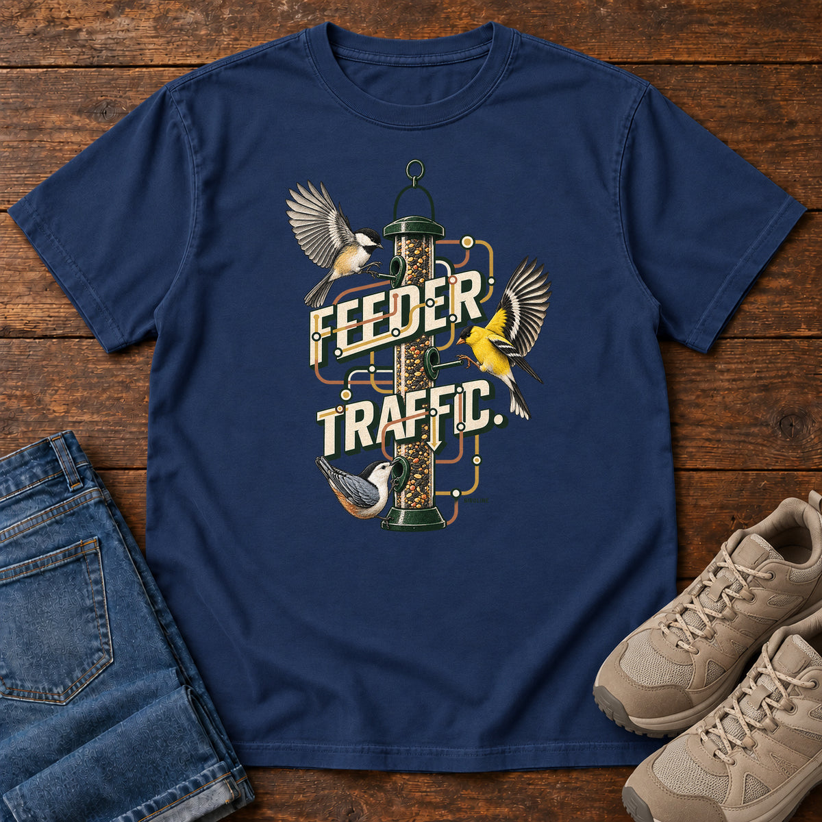 Feeder Traffic T-Shirt in True Navy