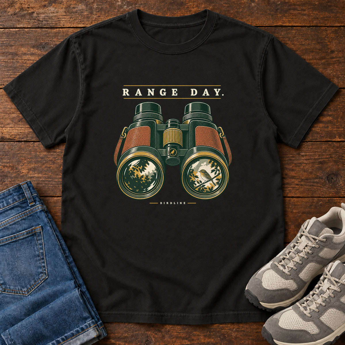 Range Day Binoculars T-Shirt in Black