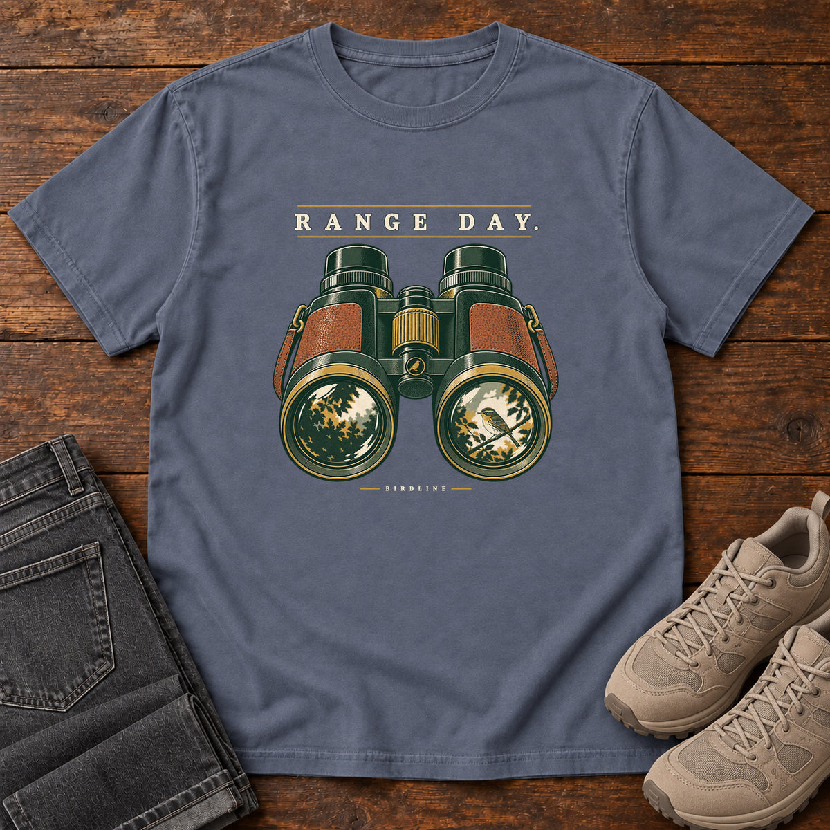 Range Day Binoculars T-Shirt in Denim