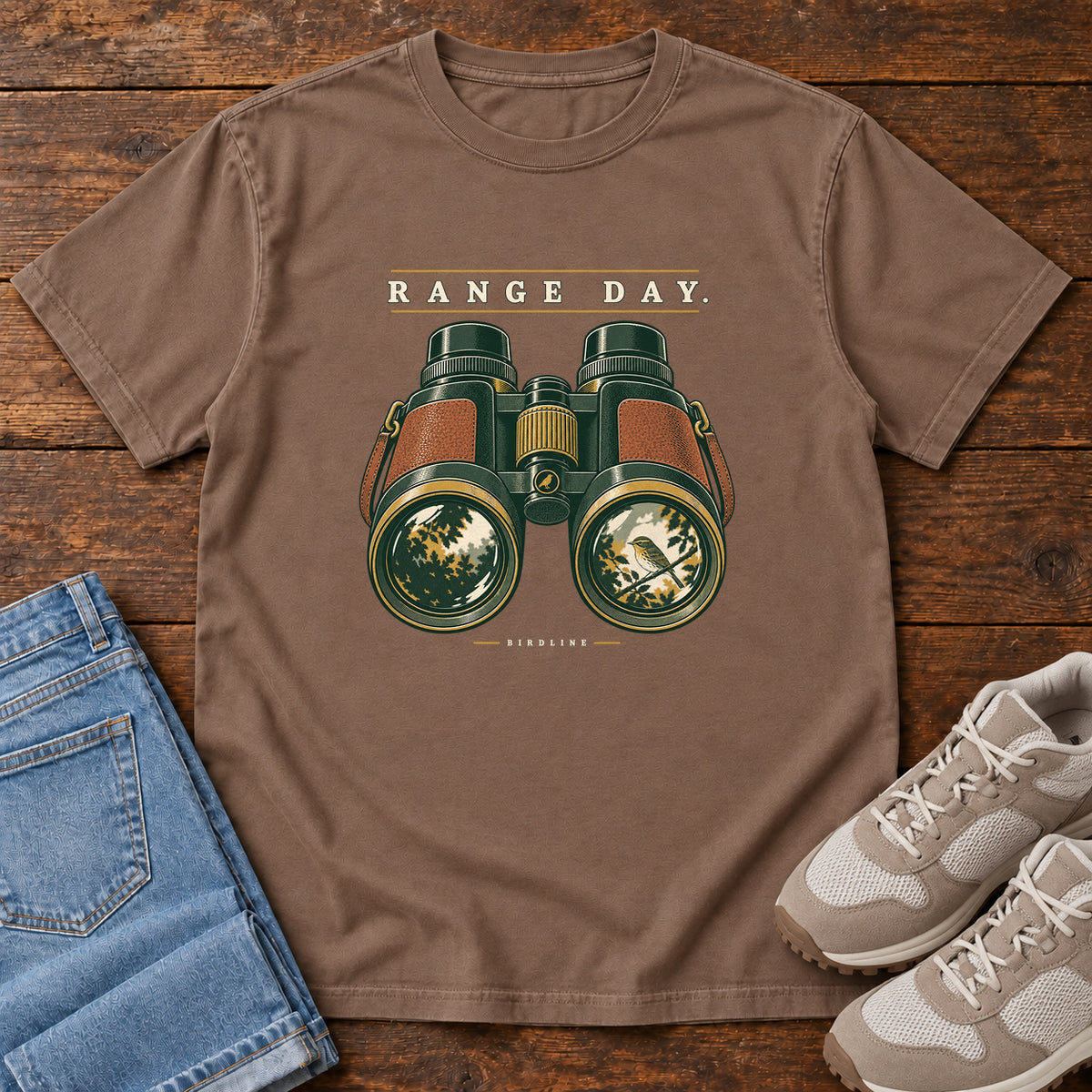 Range Day Binoculars T-Shirt in Espresso