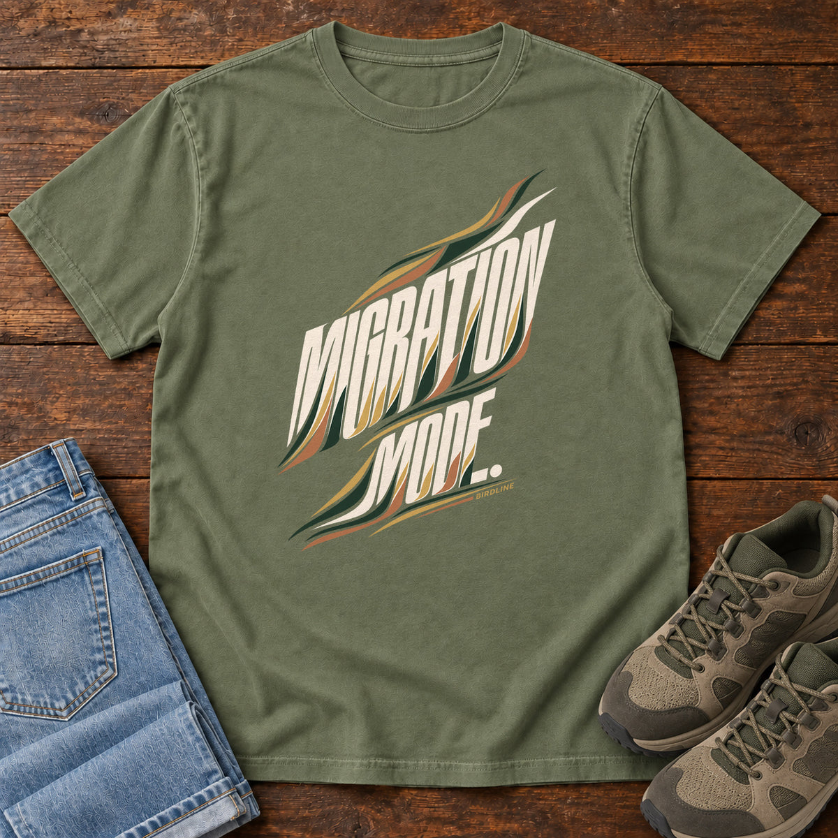 Migration Mode T-Shirt in Moss