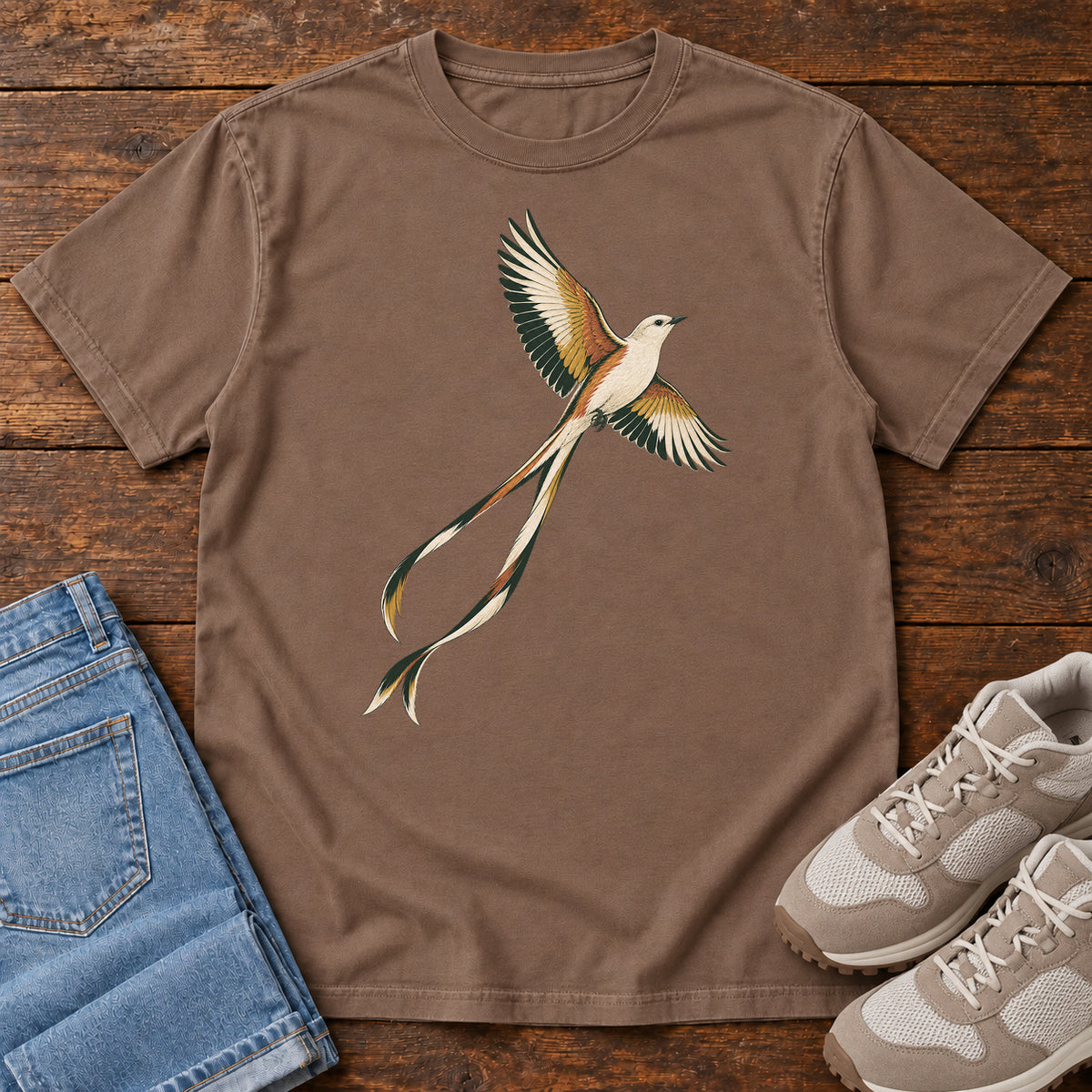 Scissor Tailed Flycatcher T-Shirt in Espresso