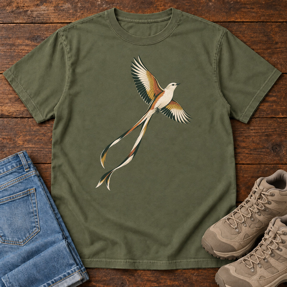 Scissor Tailed Flycatcher T-Shirt in Hemp