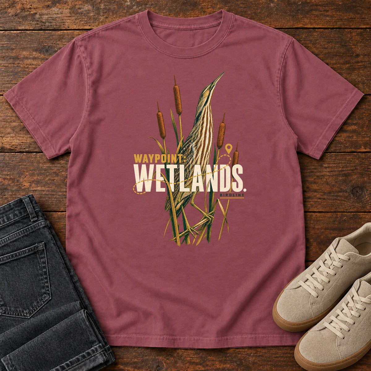 Waypoint Wetlands Bittern T-Shirt in Brick