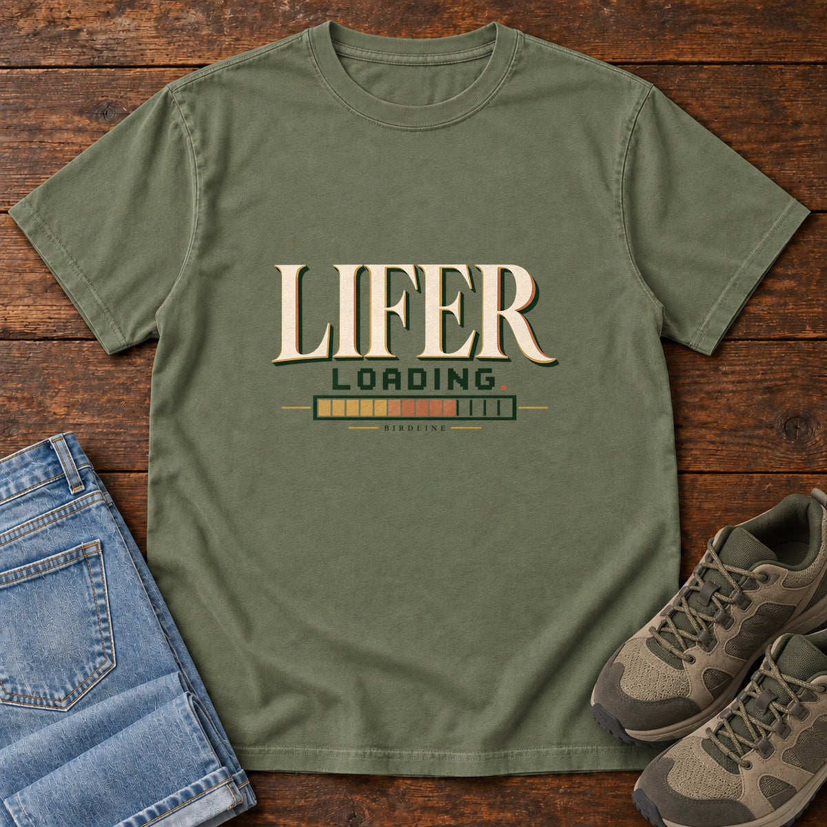 Lifer Loading T-Shirt in Moss