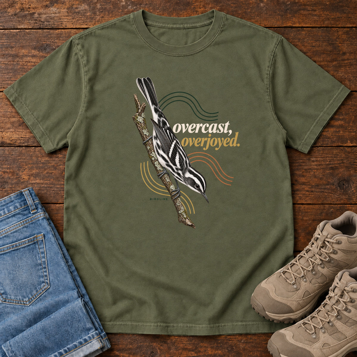 Overcast Overjoyed Nuthatch T-Shirt in Hemp