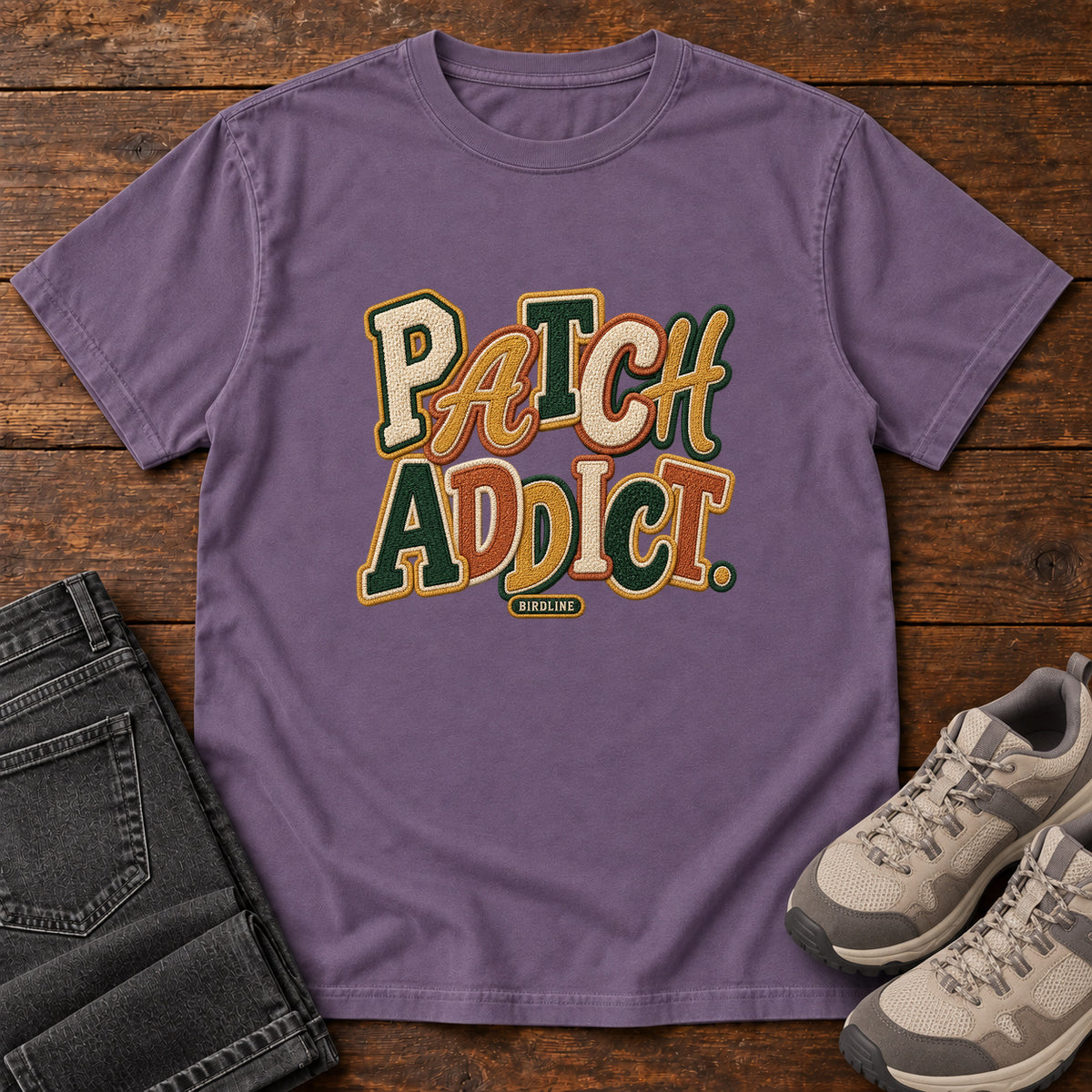 Patch Addict T-Shirt in Grape