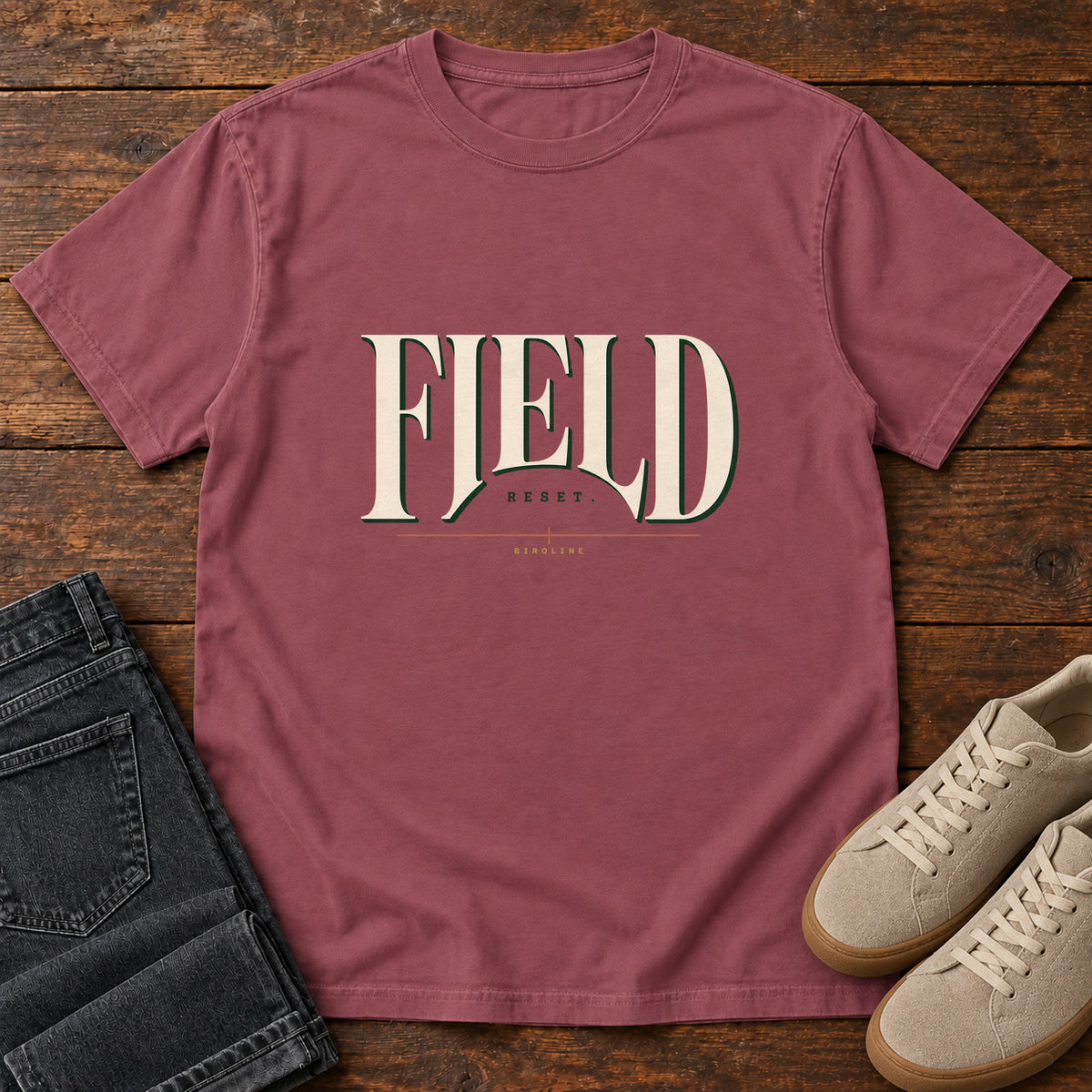 Field Reset T-Shirt in Brick