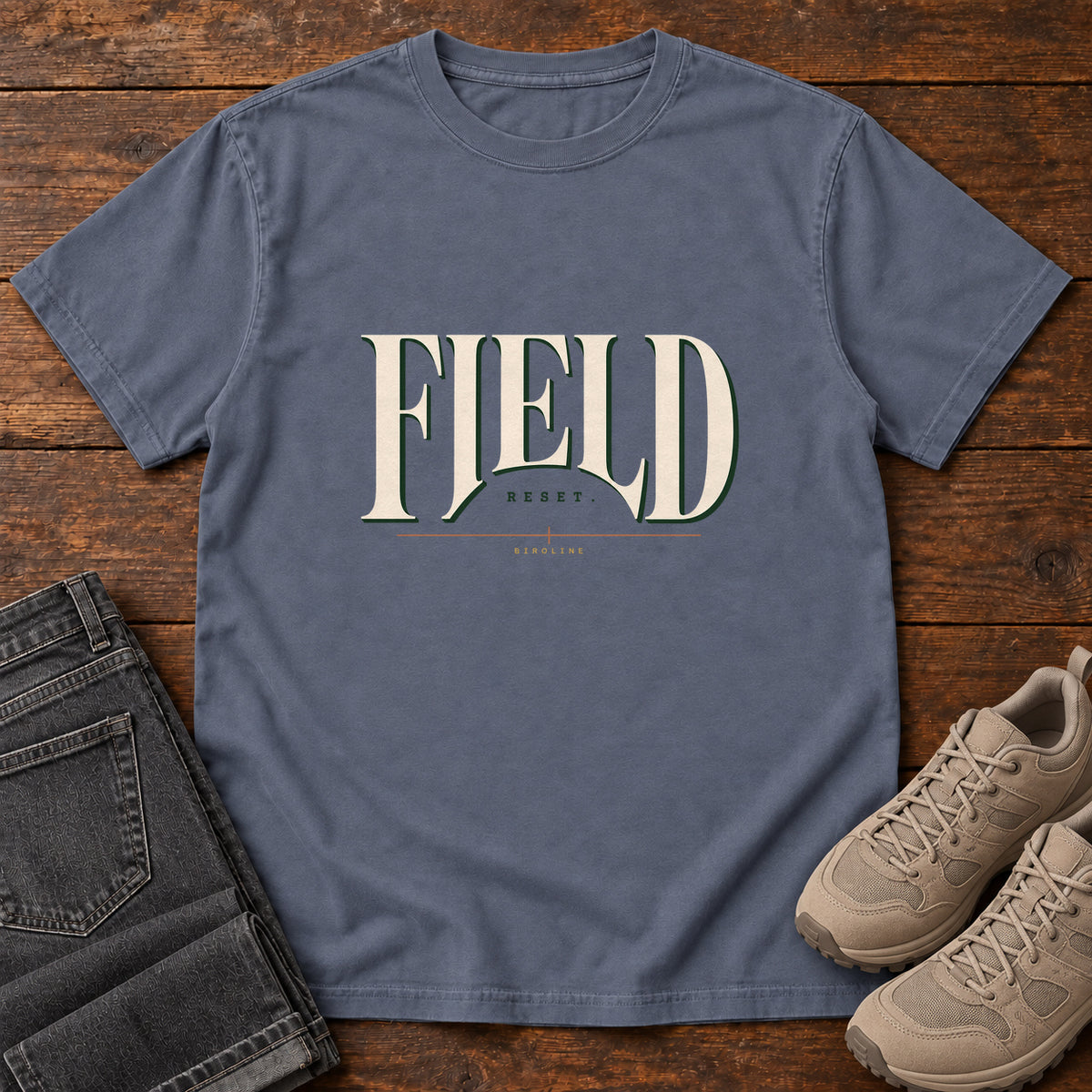 Field Reset T-Shirt in Denim
