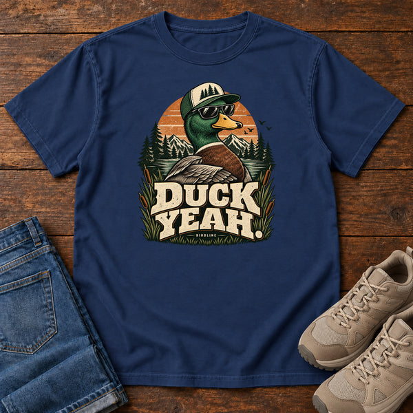 Duck Yeah T-Shirt in True Navy, front view
