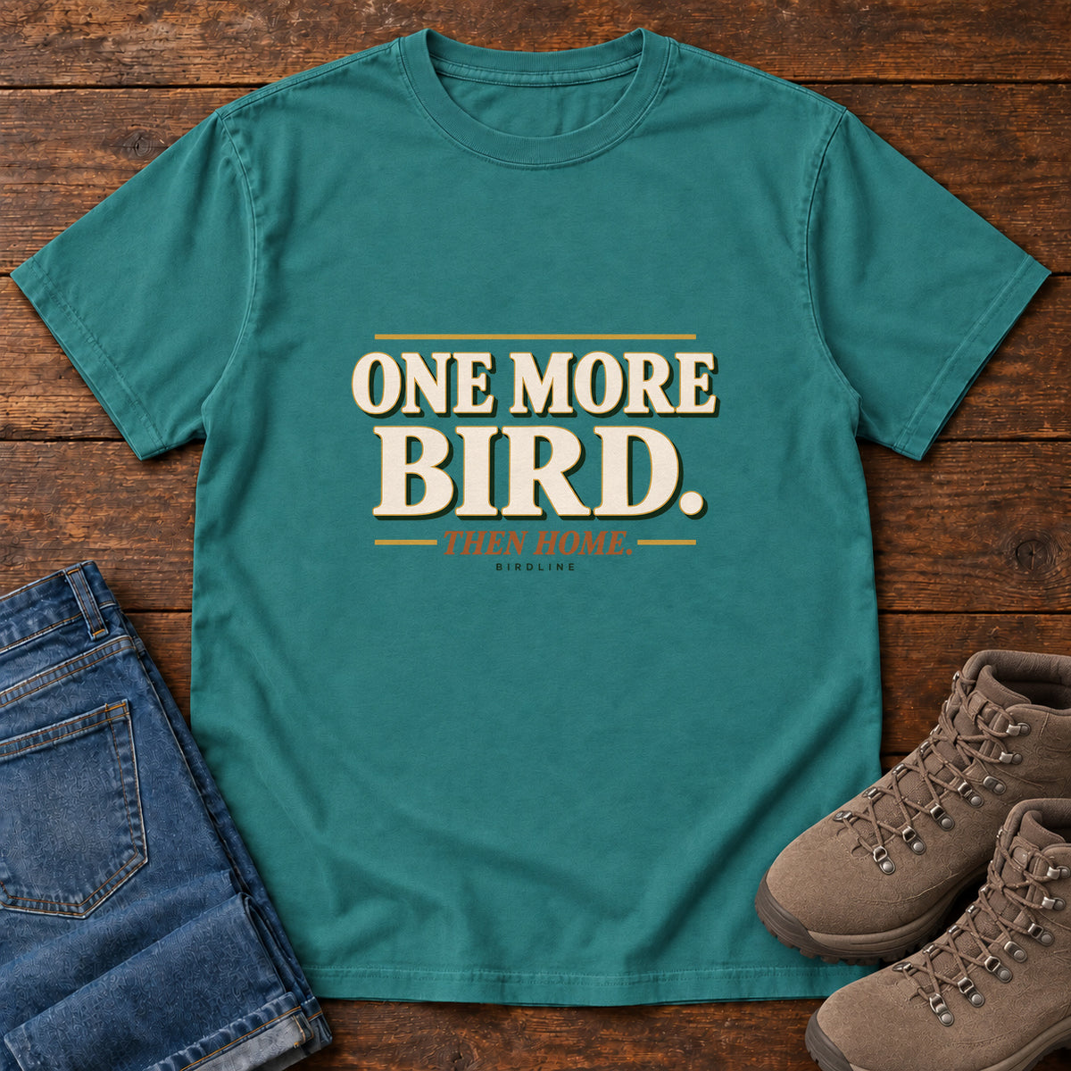 One More Bird Then Home T-Shirt in Emerald