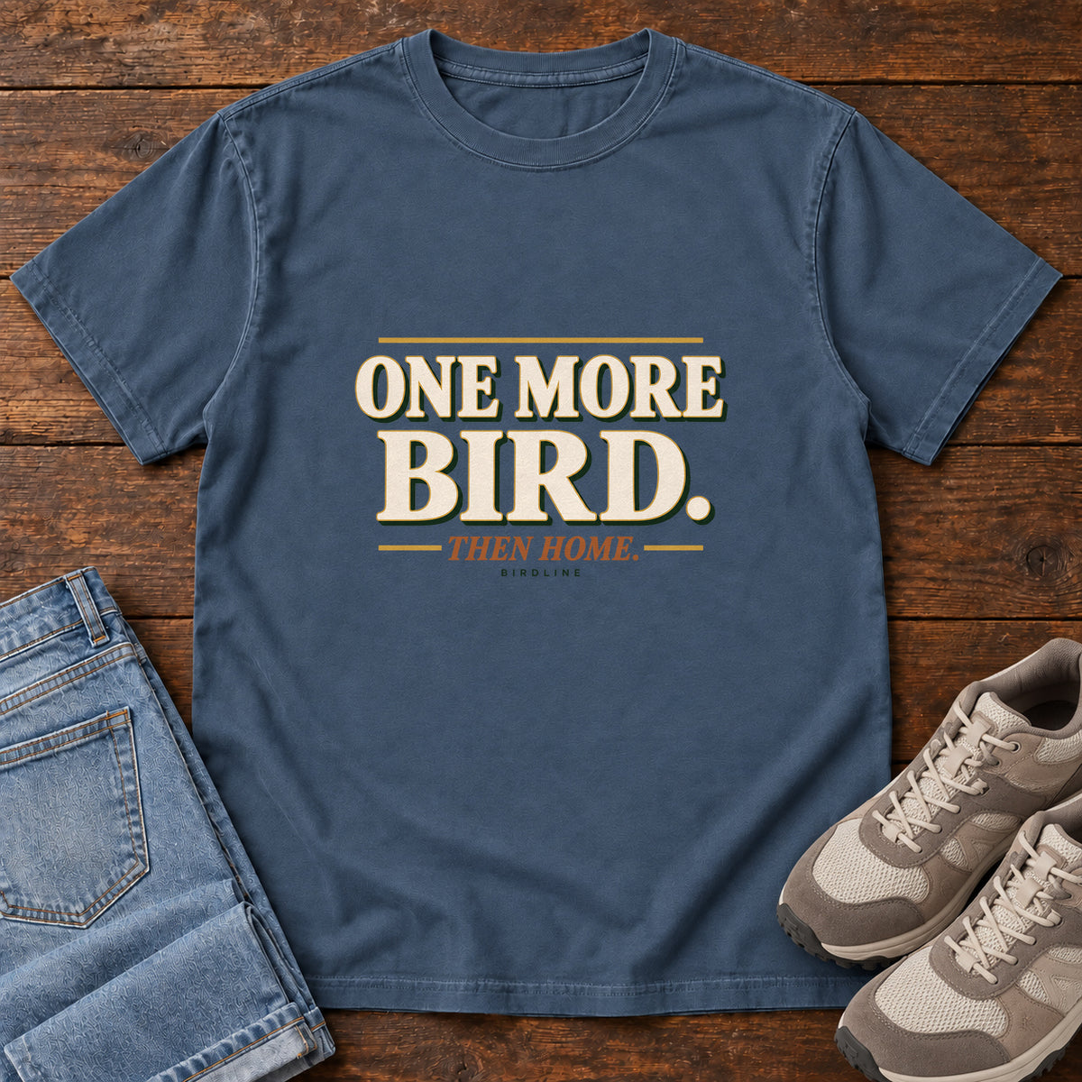 One More Bird Then Home T-Shirt in Midnight