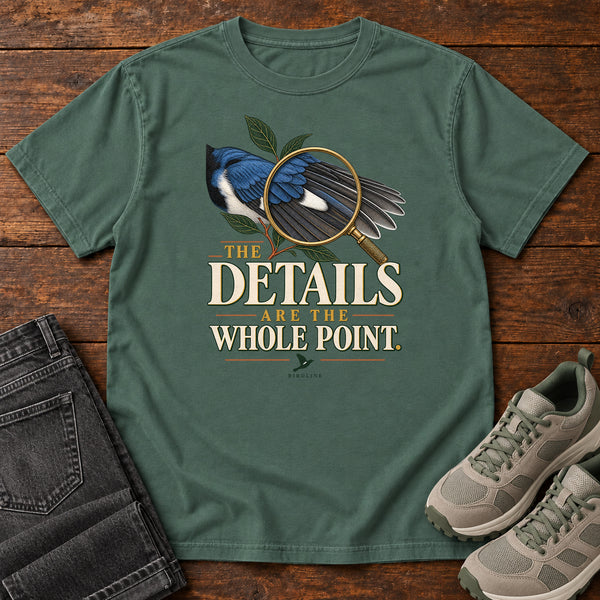 The Details Are the Whole Point T-Shirt in Blue Spruce, front view