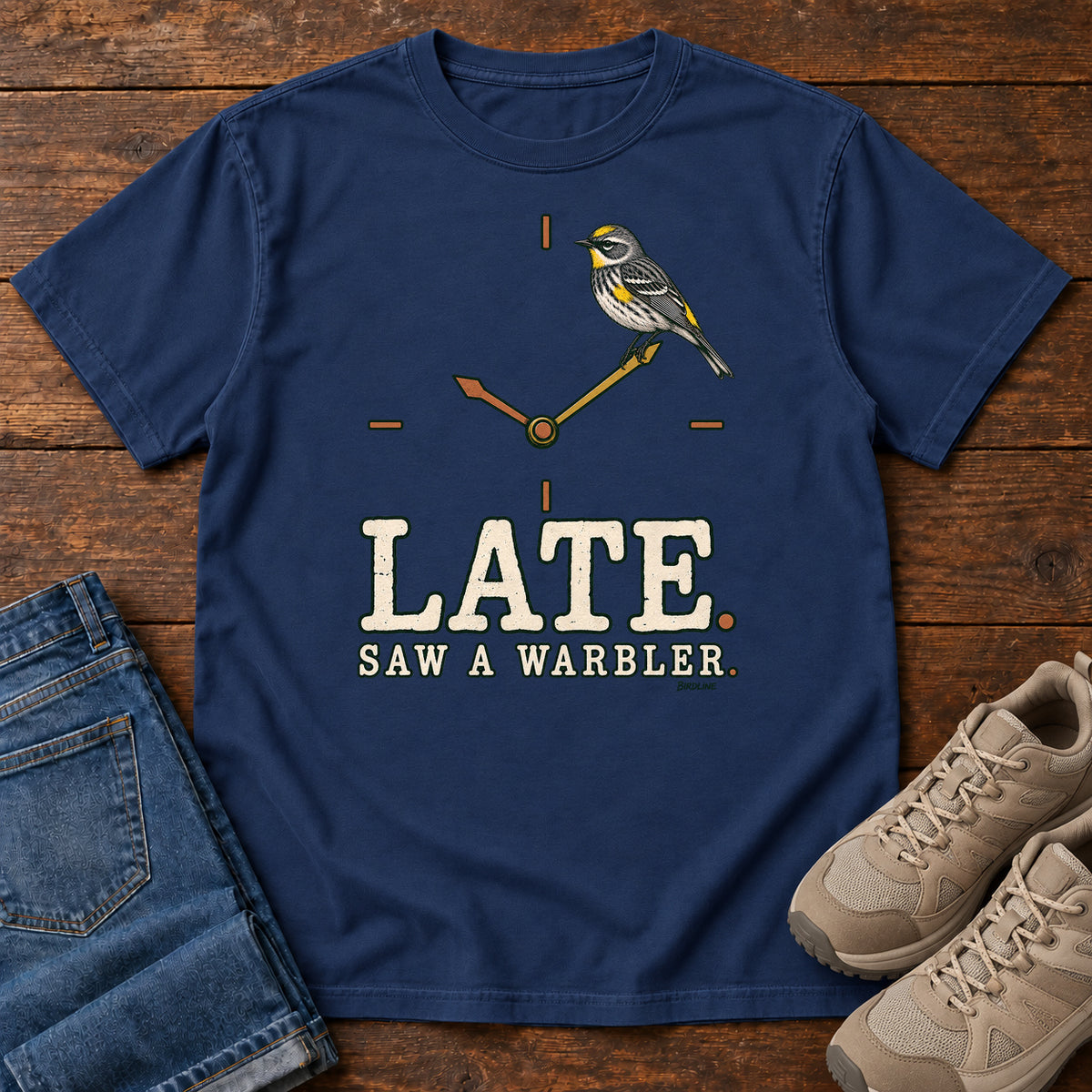 Late Saw a Warbler T-Shirt in True Navy