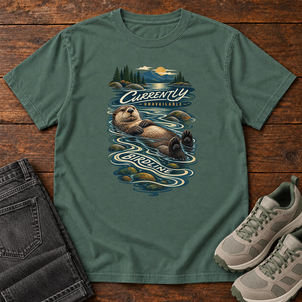 Currently Unavailable Otter T-Shirt in Blue Spruce, front view