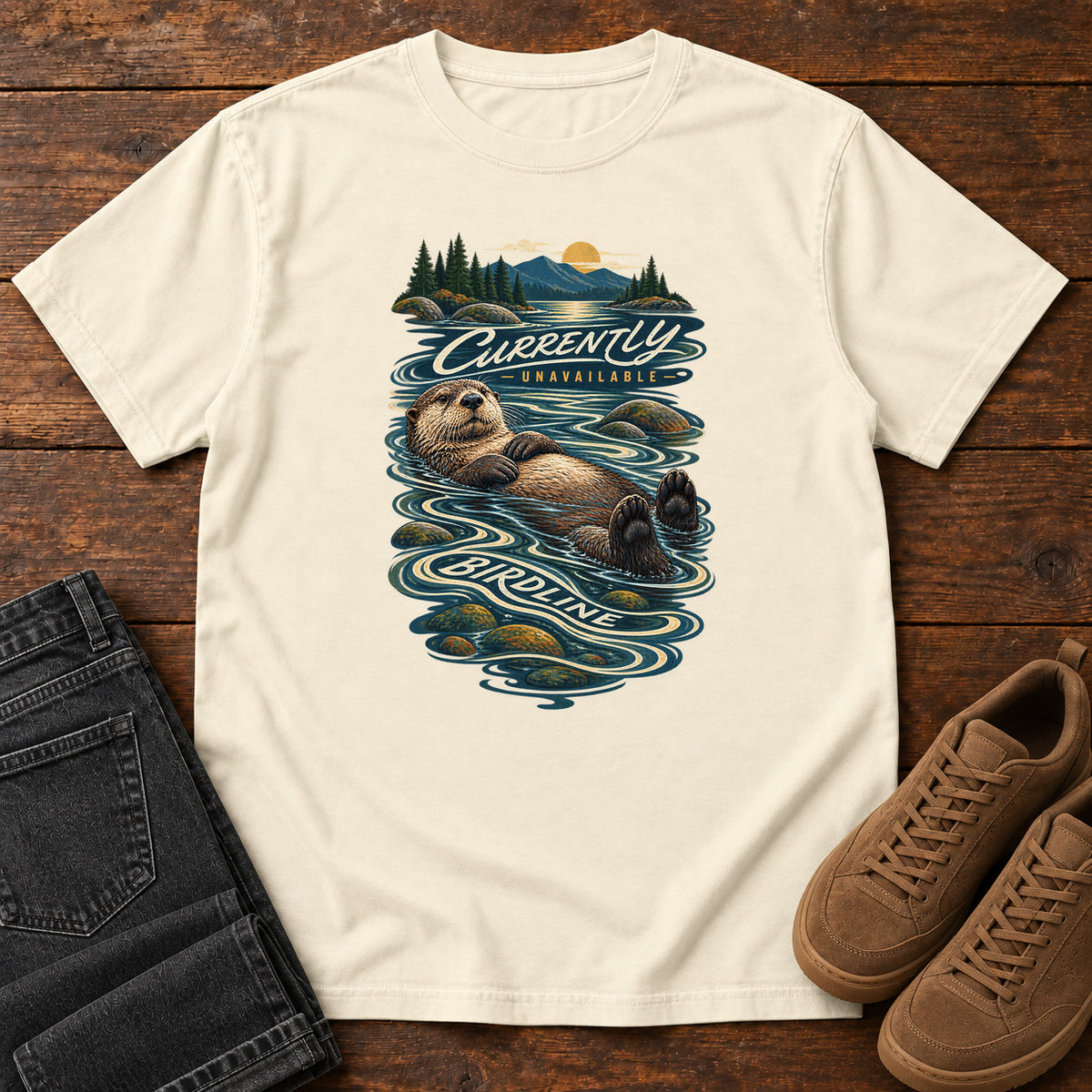 Currently Unavailable Otter T-Shirt in Ivory