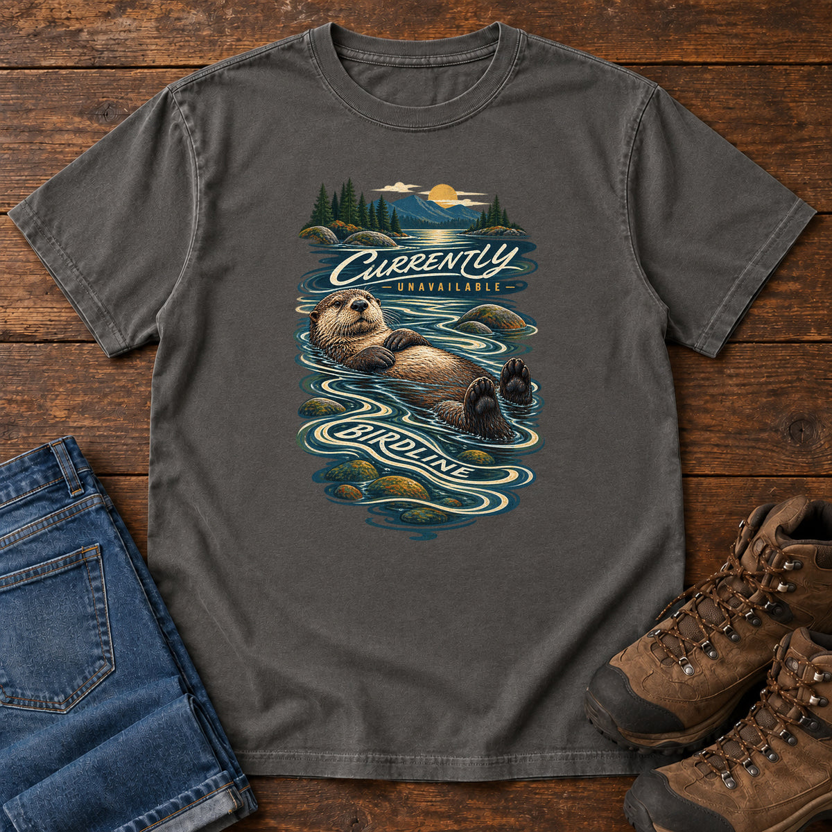 Currently Unavailable Otter T-Shirt in Pepper