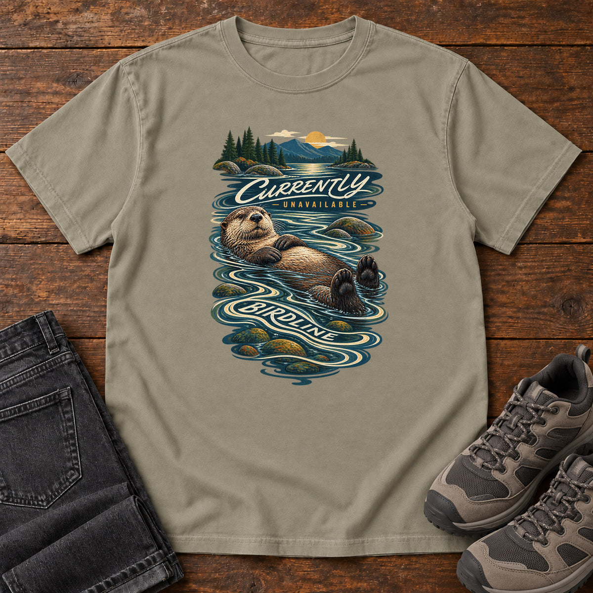 Currently Unavailable Otter T-Shirt in Sandstone