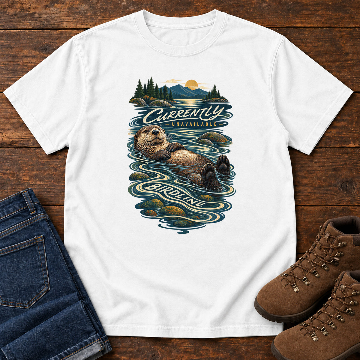 Currently Unavailable Otter T-Shirt in White