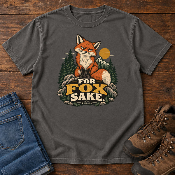 For Fox Sake T-Shirt in Pepper, front view