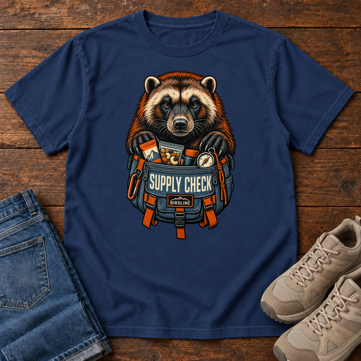 Supply Check Badger T-Shirt in True Navy