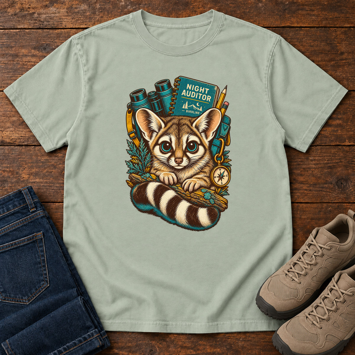 Night Auditor Ringtail T-Shirt in Bay