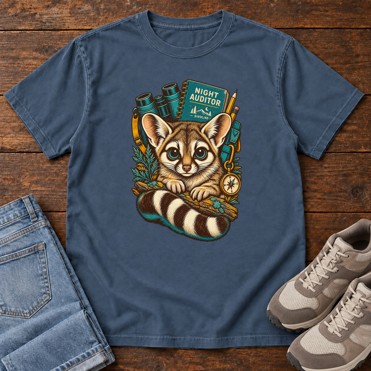 Night Auditor Ringtail T-Shirt in Midnight