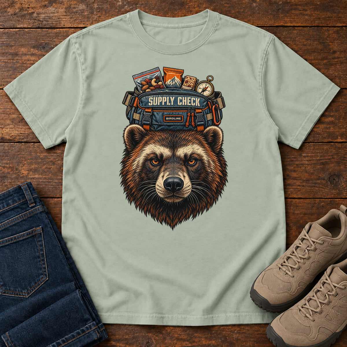 Supply Check Bear T-Shirt in Bay
