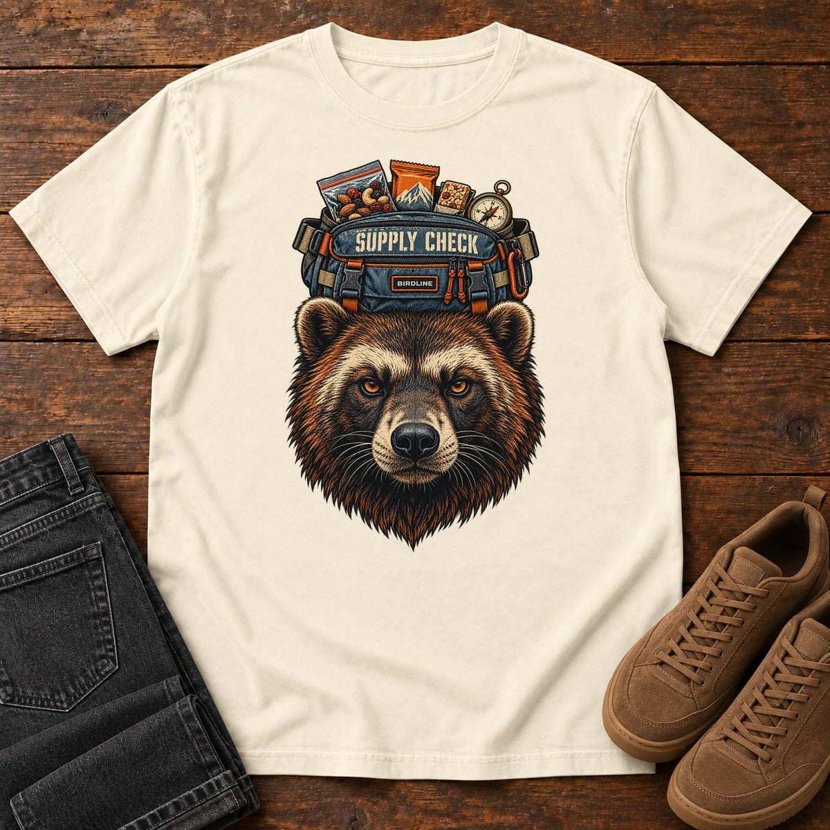 Supply Check Bear T-Shirt in Ivory