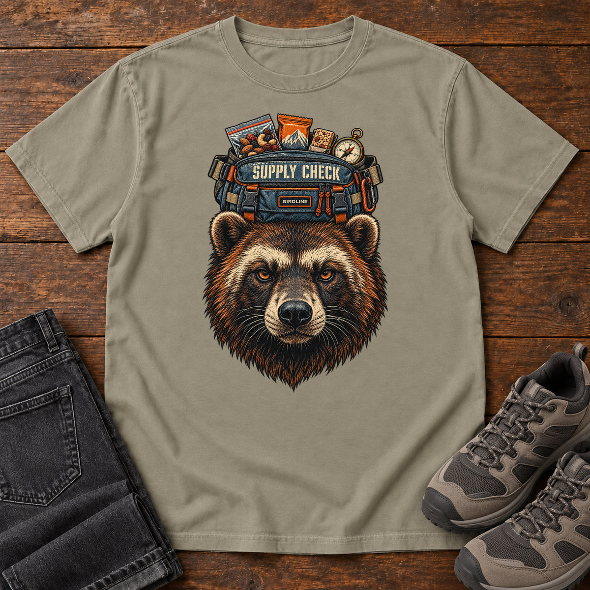 Supply Check Bear T-Shirt in Sandstone