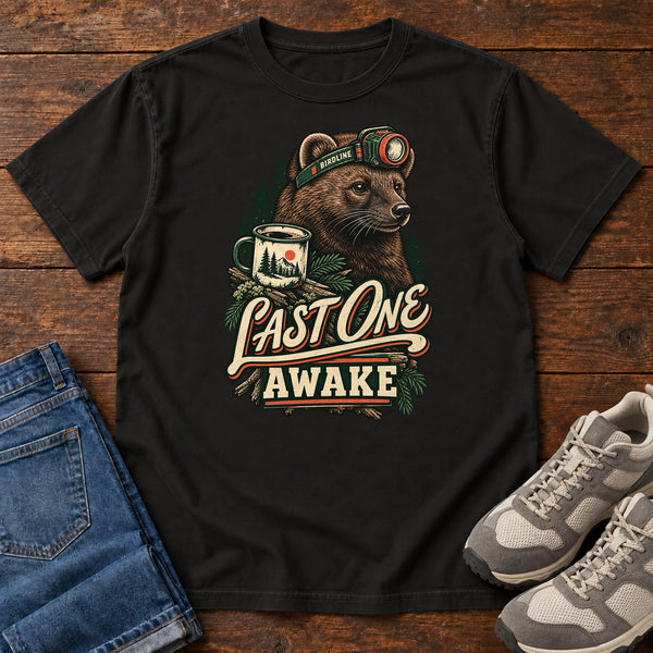 Last One Awake Badger T-Shirt, alternate view