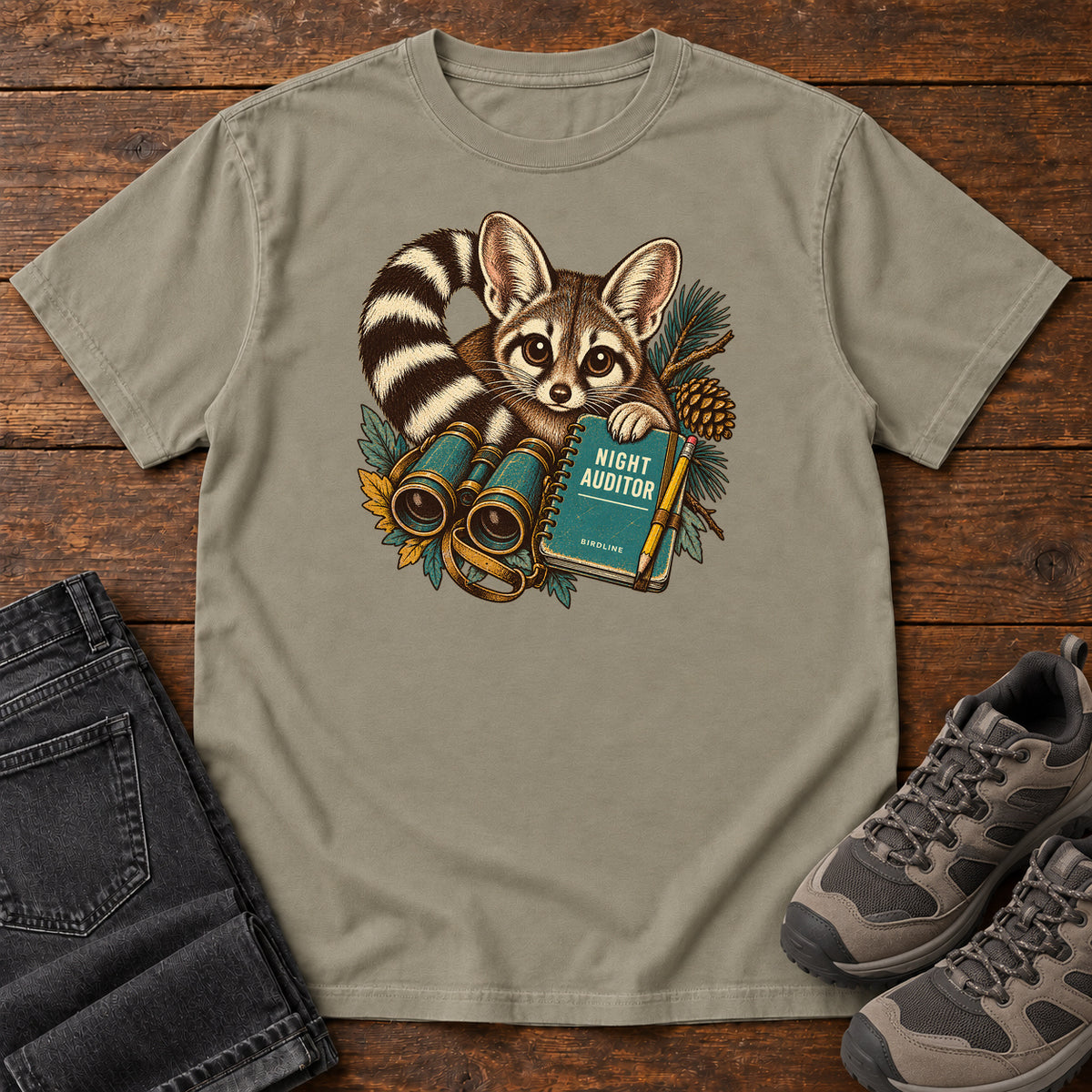 Night Auditor Ringtail Field Kit T-Shirt in Sandstone
