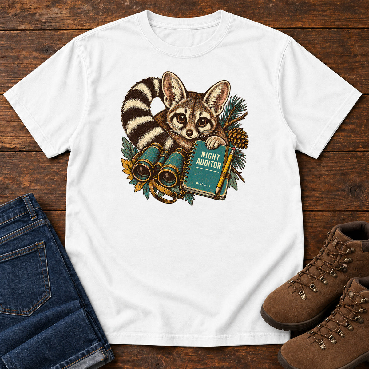 Night Auditor Ringtail Field Kit T-Shirt in White