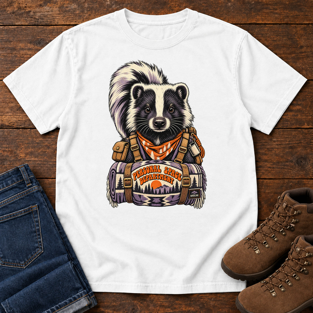 Personal Space Department Skunk T-Shirt in White