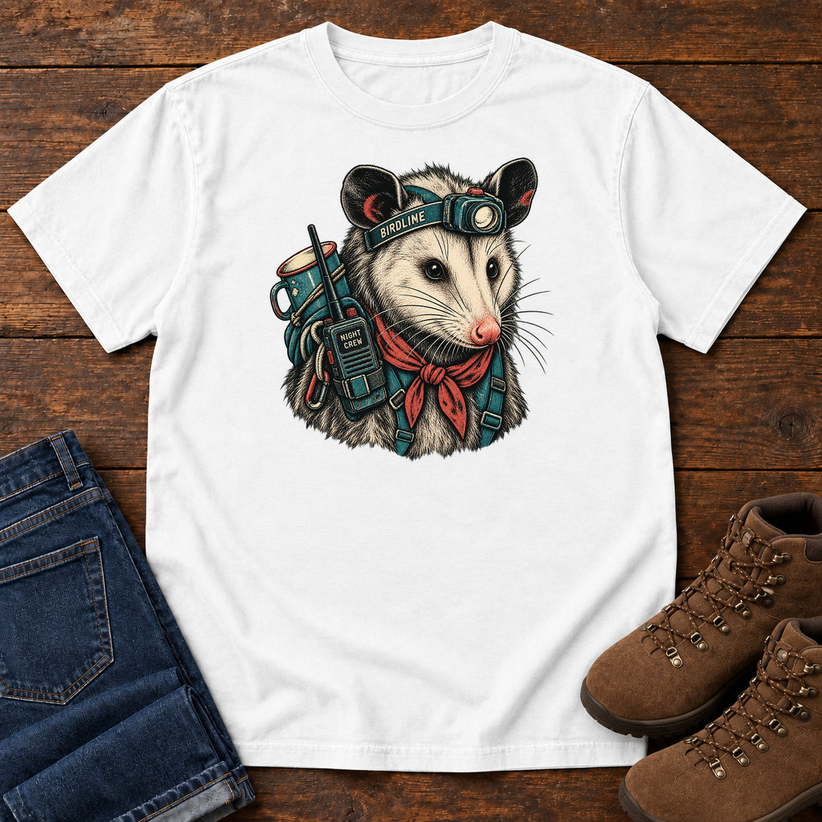 Night Crew Opossum T-Shirt in White