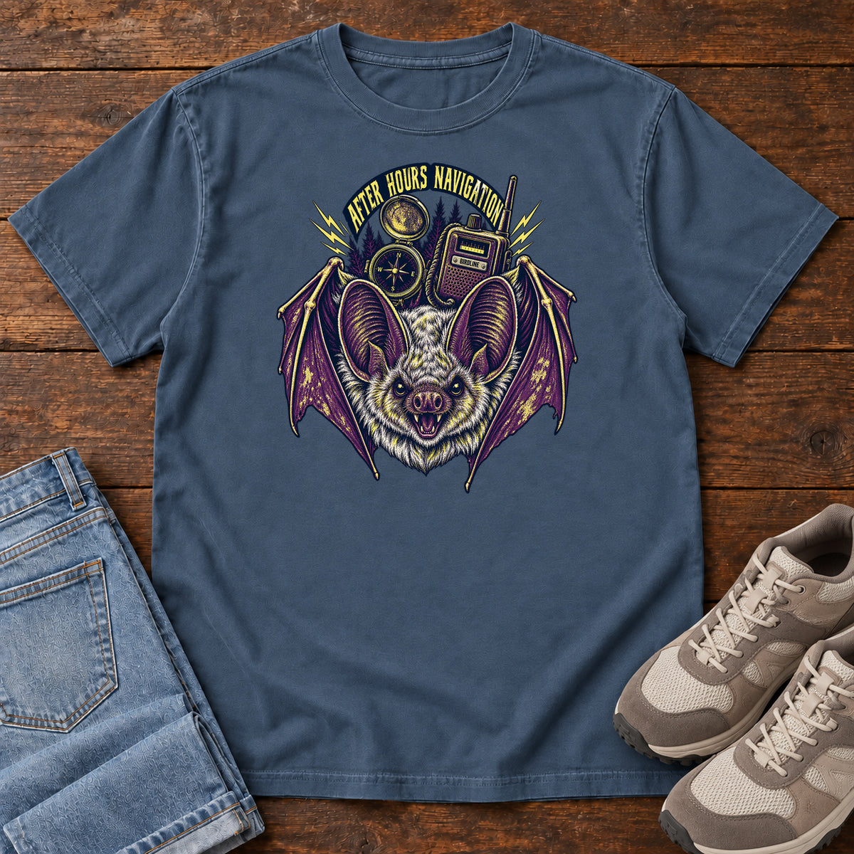 After Hours Navigation Bat T-Shirt in Midnight
